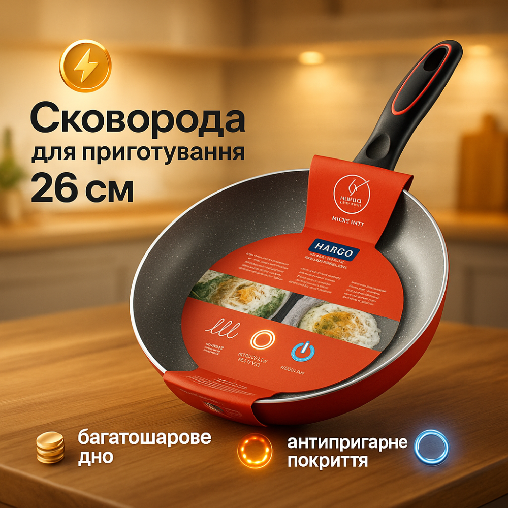 Алюминиевые сковородки с антипригарным открытием MG-1178, Нержавеющая сковорода для домашней кухни DR-55 Львов - изображение 20