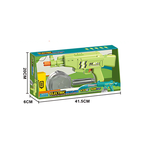 Водний пістолет для дітей, іграшковий водний автомат АК47 на акумуляторі, електричний бластер, зелений Кам'янець-Подільський