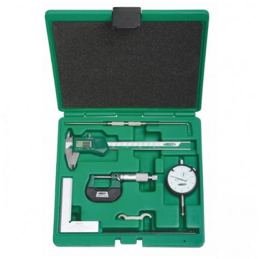 Набір вимірювальних інструментів 6од.(штангенциркуль, мікрометр, індикатор стрілочний) Insize Одеса