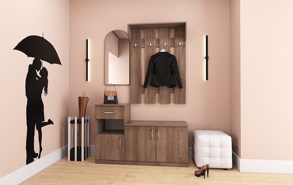 Передпокій Аліса, Дуб Шамоні Темний, 1000/400/1880 Львів - фото 2