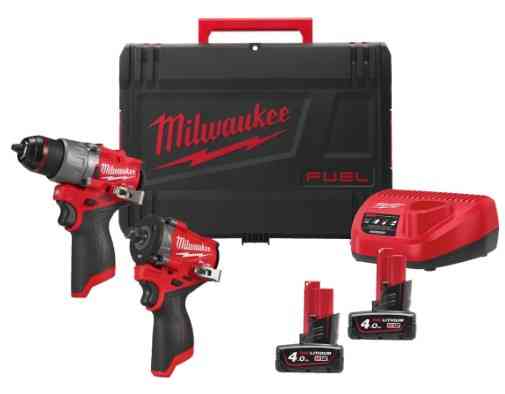 Набір з двох інструментів безщіткових акумуляторних M12 FPP2X2-402X MILWAUKEE (гайковерт M12 FCIWF12G3-0, Одеса