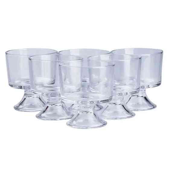 TS Kitchen Набір креманок із товстого скла 6 штук по 310 мл прозорий Київ