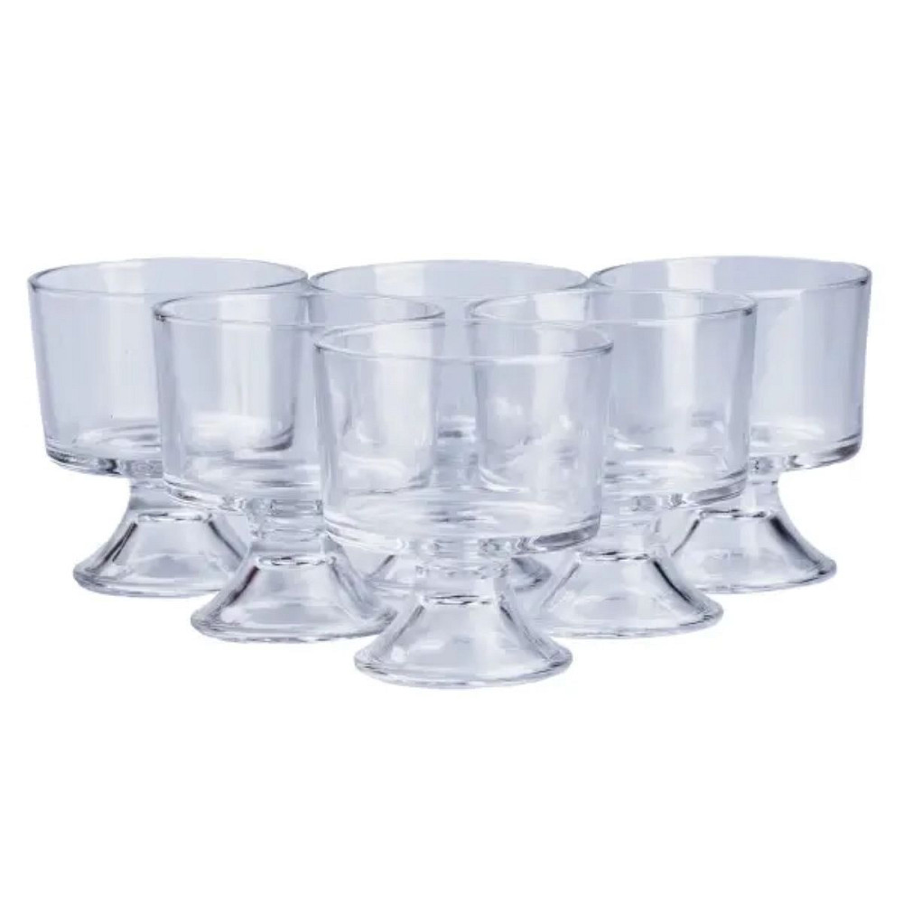 TS Kitchen Набір креманок із товстого скла 6 штук по 310 мл прозорий Київ - фото 3