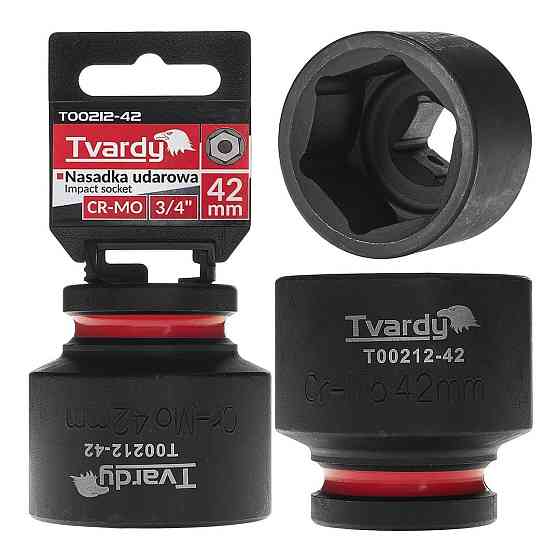 Головка ударна "Tvardy" з хром-молібденової сталі (Cr-Mo)  3/4"  6-гранна 42 мм Київ