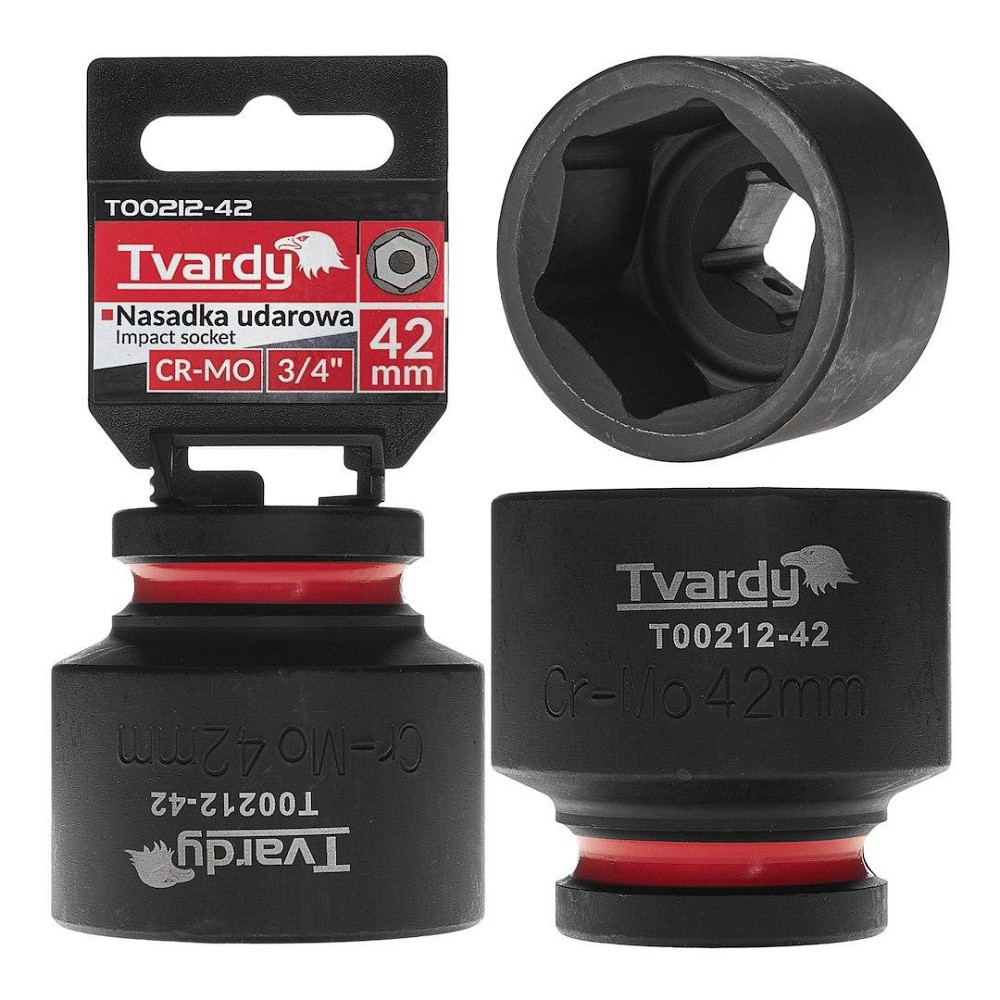 Головка ударна "Tvardy" з хром-молібденової сталі (Cr-Mo)  3/4"  6-гранна 42 мм Київ - фото 2