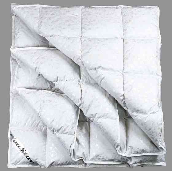 Эксклюзивное пуховое полуторное одеяло YouStar 100% пух, Тик, размер 145х205 см (Серебро) Сумы