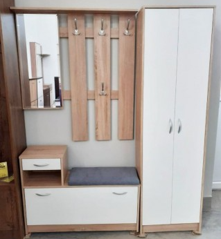 Передпокій (з подушкою) Оріон Мебель Сервіс Дуб бароко Білий матовий Львів