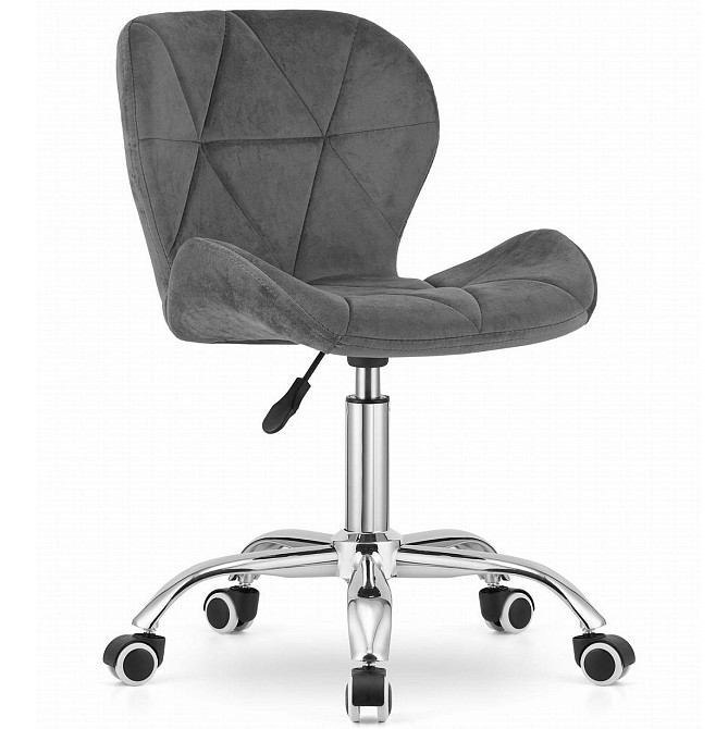 Кресло офисное компьютерное Just Sit RIVELLO Velvet велюр для компьютера, офиса Темно-серый Киев - изображение 1