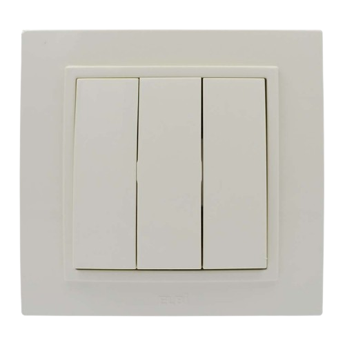 ZENA крем Вимикач внутрішній 3кл модуль + кришка Ел-Би Житомир - изображение 2