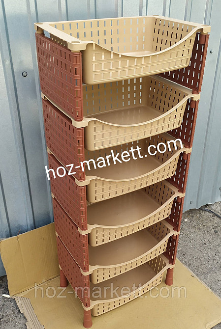 Полка - этажерка беж с коричневым на шесть ярусов Турция Харьков - изображение 3