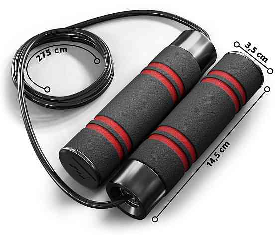 Скакалка з обтяжувачем Hop-Sport HS-F040JR чорна Київ