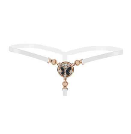 Еротичні трусики з намистом бежеві - розмір універсальний (на резинці) Київ