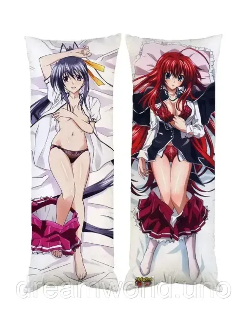 Подушка дакімакура Ріас Греморі Акено Хімедзима Вища школа демонів декоративна подушка для обіймання двостороння Харків - фото 1