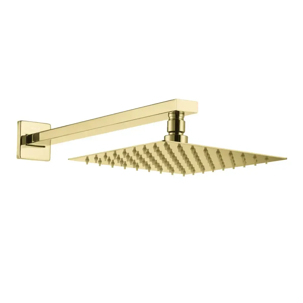 Верхній душ із кронштейном VOLLE CASCADA R85 250*250 мм cepillado oro золото сатин Київ - фото 1
