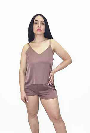 Піжама жіноча шовкова із шортами Какао M Харків