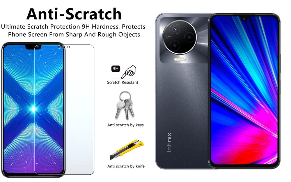 Защитное стекло NeoGlass для Infinix Note 12 2023 – ультрапрозрачное и устойчивое Киев - изображение 1