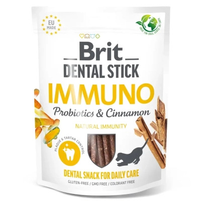 Ласощі для собак Brit Dental Stick Immuno пробіотики та кориця 251 г (8595602564378) Вінниця - фото 1