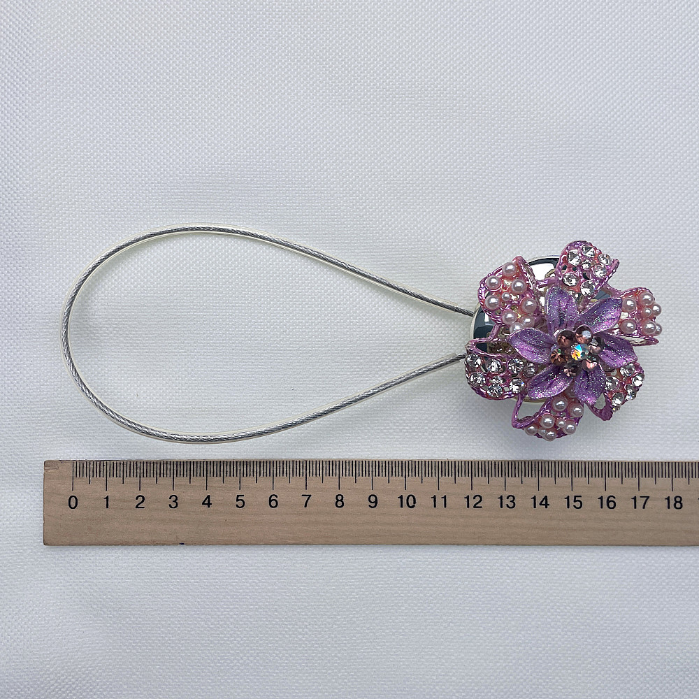 Магніти для штор та гардин "Flowers" набір 2 шт Бузковий (81-204) Київ - фото 7