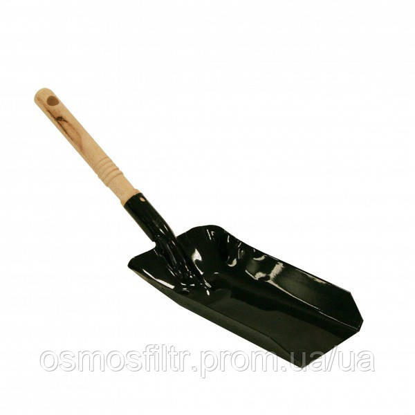 Совок для камина Axentia металл с деревянной ручкой чёрный 23.5х12.5 см H 38 см (333015) Киев - изображение 1