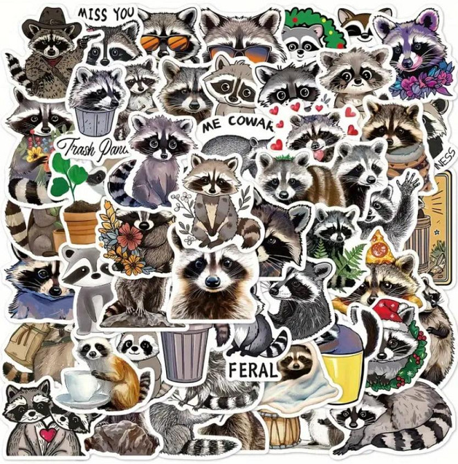 Набор виниловых водонепроницаемых наклеек с энотами (50 шт.) Киев - изображение 1