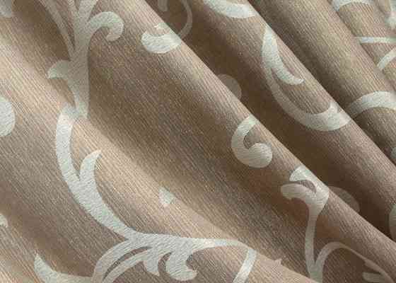 Комплект готовых штор VR-Textil Жаккард Allure № 1615ш Темно-бежевый 150х270 см 2 шт (33-0572) Киев