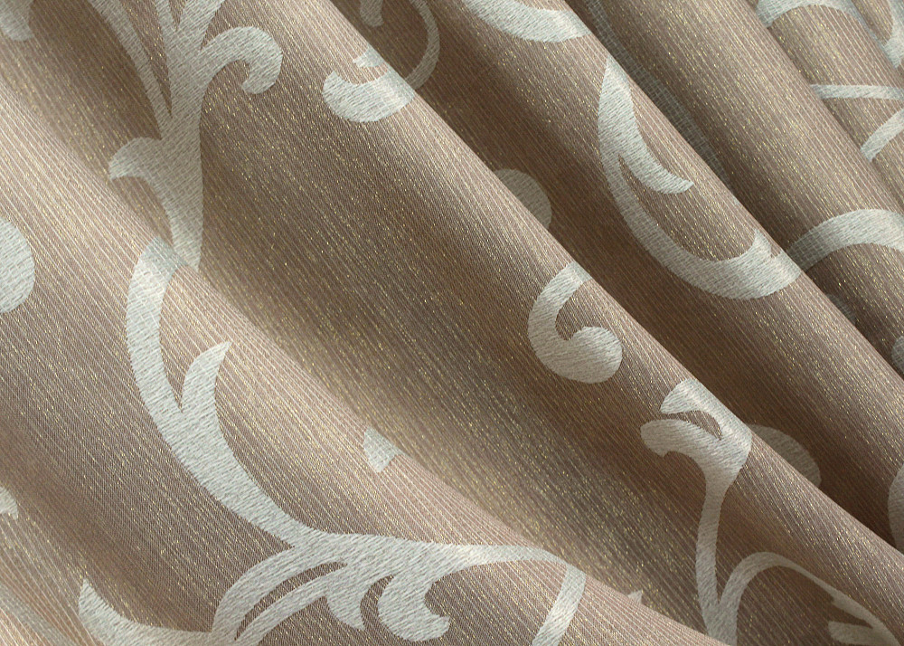 Комплект готових штор VR-Textil Жакард Allure № 1615ш Темно-бежевий 150х270 см 2 шт (33-0572) Київ - фото 6