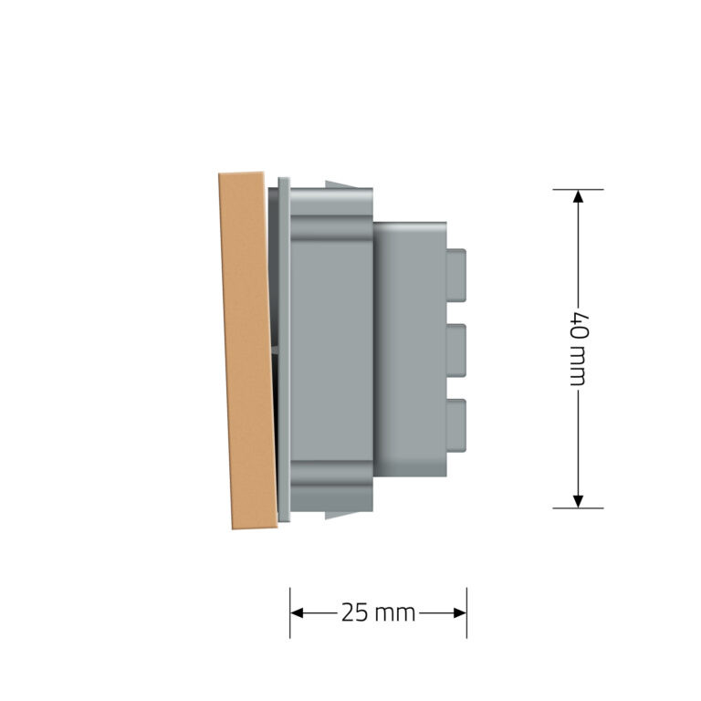 2-клавішний універсальний вимикач (прохідний / звичайний) LIVOLO, золотий, модуль без рамки (VL-FCMKS-1AP) Коломыя - изображение 9