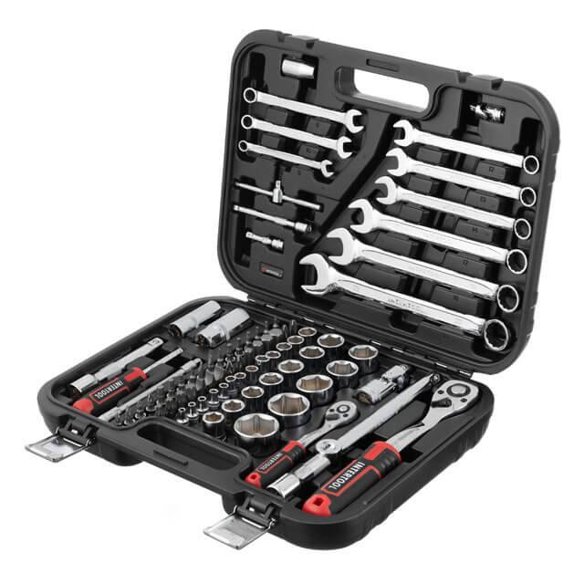 Набір інструментів INTERTOOL 1/2 "& 1/4", 82од., Cr-V STORM - набір з ключами, подовжувачами і бітами Львів - фото 7