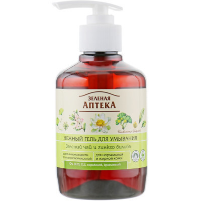 Гель для вмивання Зелена Аптека Ніжний Зелений чай та гінкго білоба 270 мл (4823015907838) Вінниця - фото 1