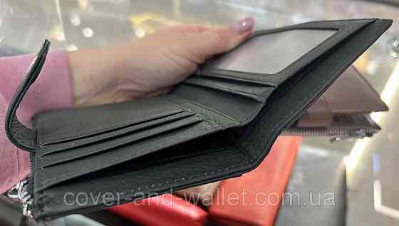 Женский кожаный кошелек зеленого цвета маленького размера на магните HV 3009 Киев