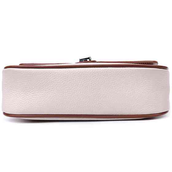 Красивая женская сумка на лето с фактурным клапаном из натуральной кожи Vintage 22623 Белая Киев