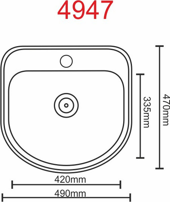 Кухонна мийка з нержавіючої сталі Valeso ДЕКОР 4947 (0,8/180 мм) Коломыя - изображение 2