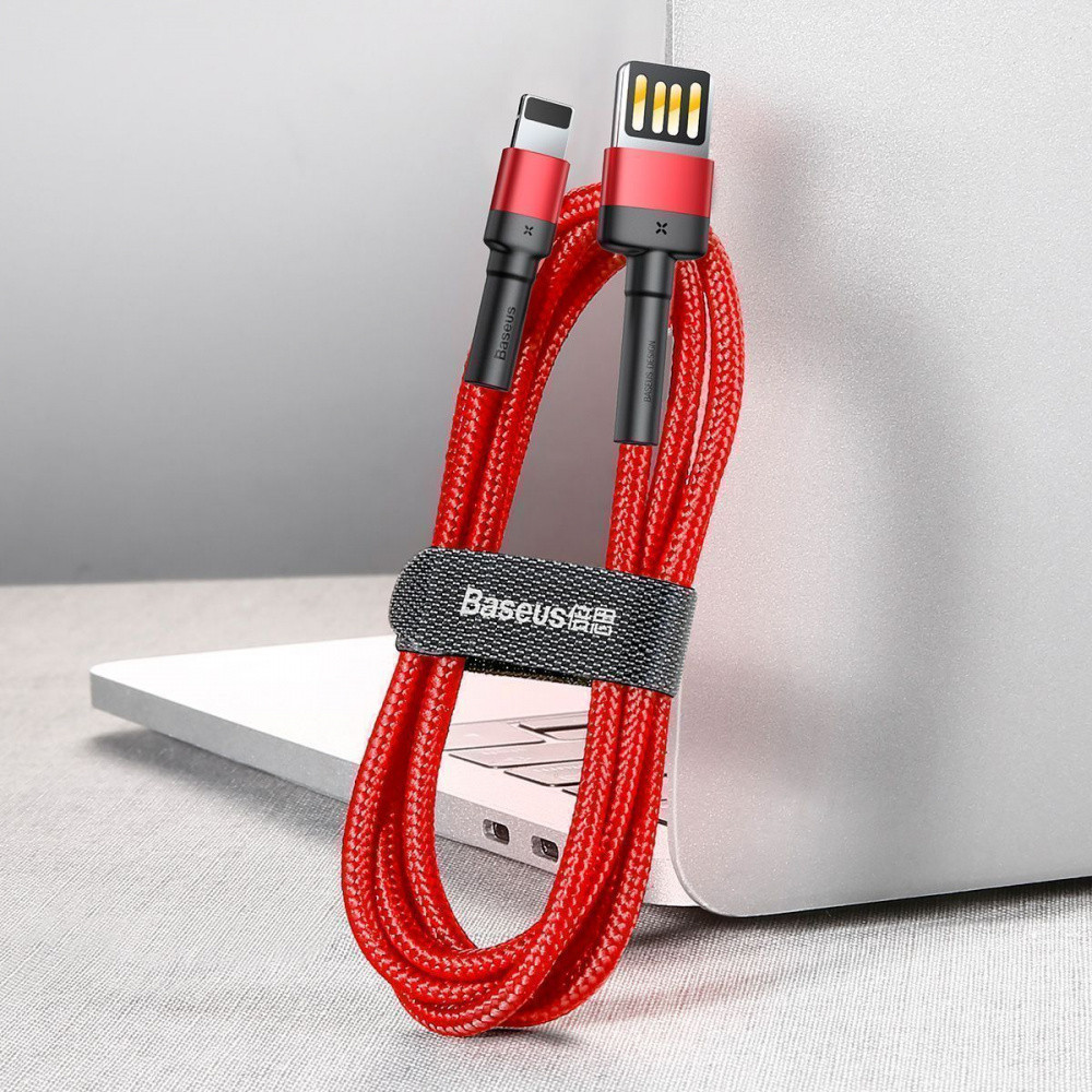 Кабель Baseus Cafule Lightning Special Edition 2.4A 1м сірий Львів - фото 4