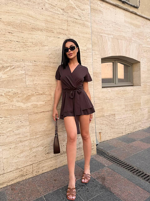 Жіноча романтична вечірня комбінезон-плаття софт Шоколад, 42/46 Одеса - фото 6