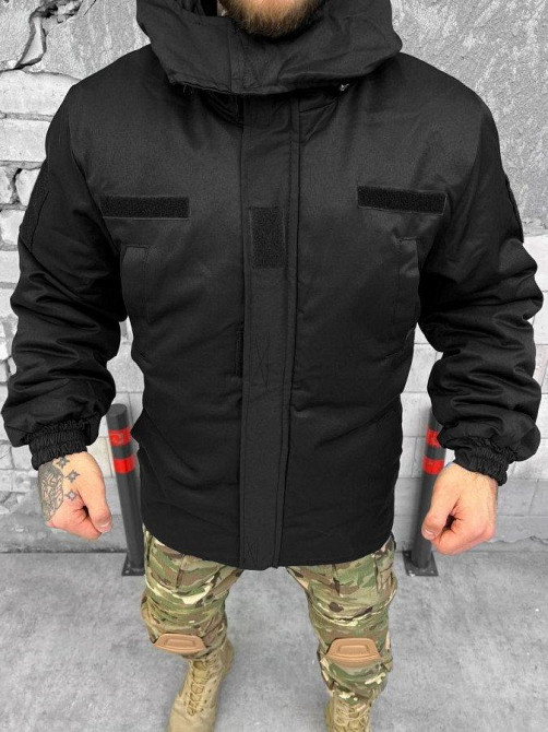 Бушлат чорний чоловічий зимовий теплий M Одеса - фото 8