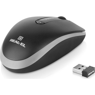 Мышка REAL-EL RM-455W Wireless/Bluetooth Black/Gray (EL123200047) Винница - изображение 10