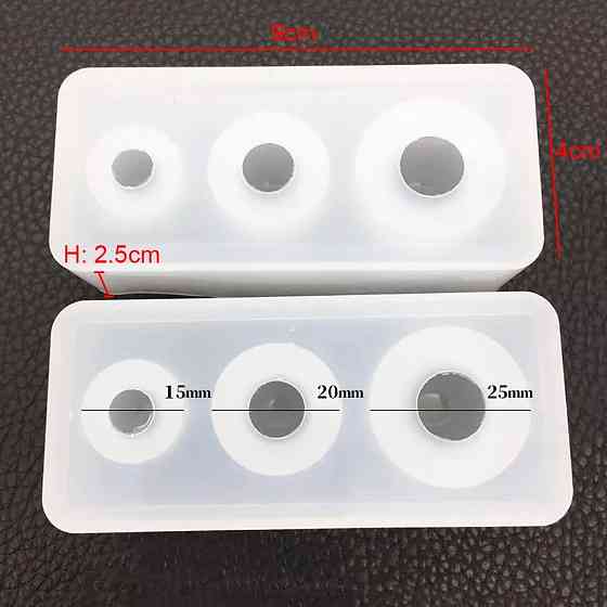 Силиконовая форма Шарики 90 на 40 мм серый Киев