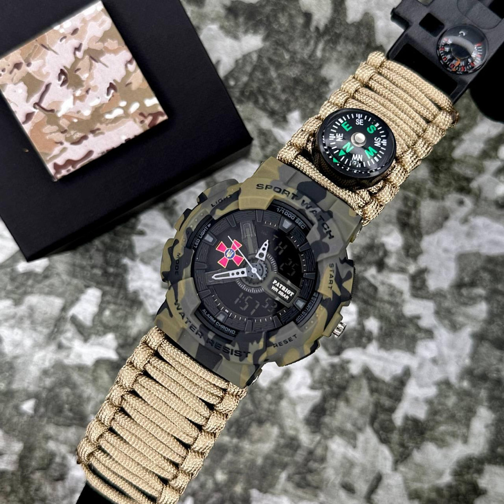 Patriot 005CMGRSU ЗСУ Зелений камуфляж Паракордовий ремінець Khaki + Коробка. SBR Киев - изображение 3