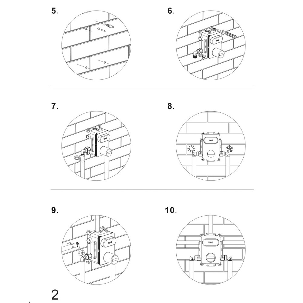 Душова система вбудована TOPAZ LOFT TLF 32117-L06-C-Termostat Київ - фото 6