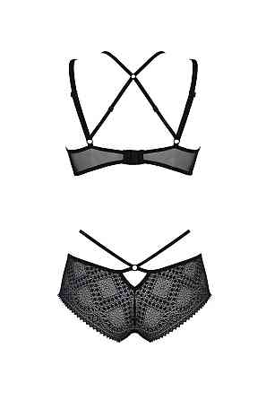 Комплект Passion DROSERA BIKINI black, S/M, бюстгальтер і трусики-кюлоти Sex Aura Київ