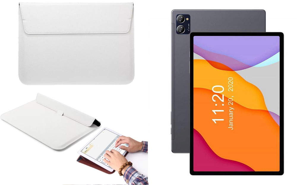 Чохол-конверт VitoCase для Chuwi HiPad X Pro, з функцією підставки для планшета Чорний Білий Київ - фото 1