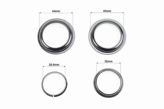 Кермова колонка 1-1/8" (44/28,6x44/30) безрізьбової вилки, напівінтегровані, чорні KL-B411 Київ