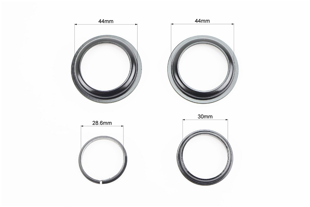 Кермова колонка 1-1/8" (44/28,6x44/30) безрізьбової вилки, напівінтегровані, чорні KL-B411 Київ - фото 3