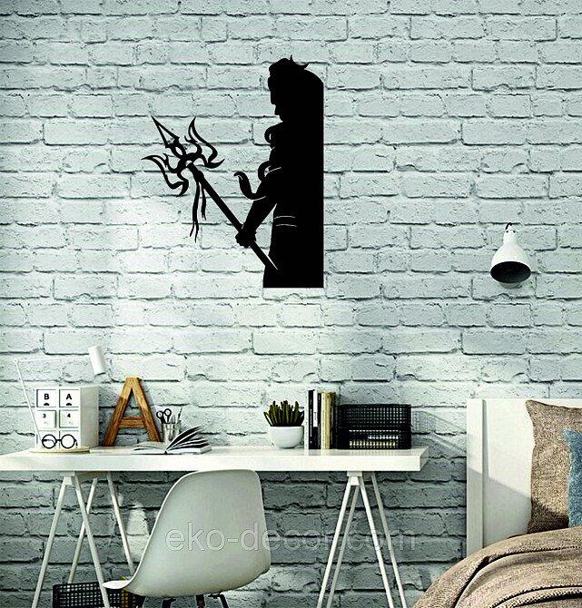 Декоративне настінне Панно «Посейдон» Декор на стіну 90*70 см, Чорний Київ - фото 4