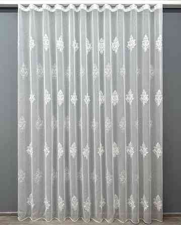 Тюль VR-Textil 1677т Батист с вышивкой Белый 300х270 см (42-0676) Киев