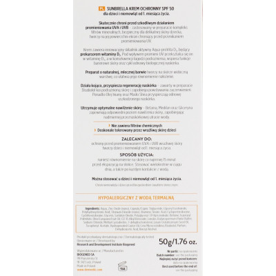 Средство от загара Dermedic Sunbrella Baby Cream SPF50 Солнцезащитный крем для детей 50 г (5901643172053) Винница - изображение 3