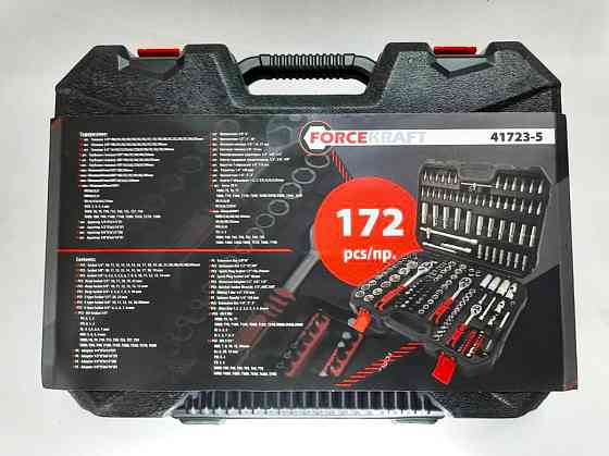 Набір інструменту 172 пр. 1/4",3/8",1/2" Forcekraft 41723-5 Винница