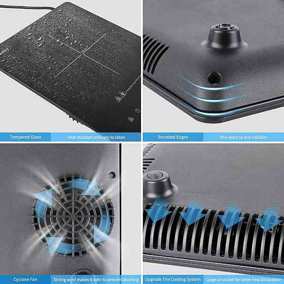 Индукционная плита IsEasy Hob 2100W Черная 9 уровней сенсорная LED портативная 1 конфорка Киев