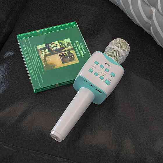 Портативна акустика HOCO BK5 Cantando karaoke microphone Blue 6931474742308 Одеса