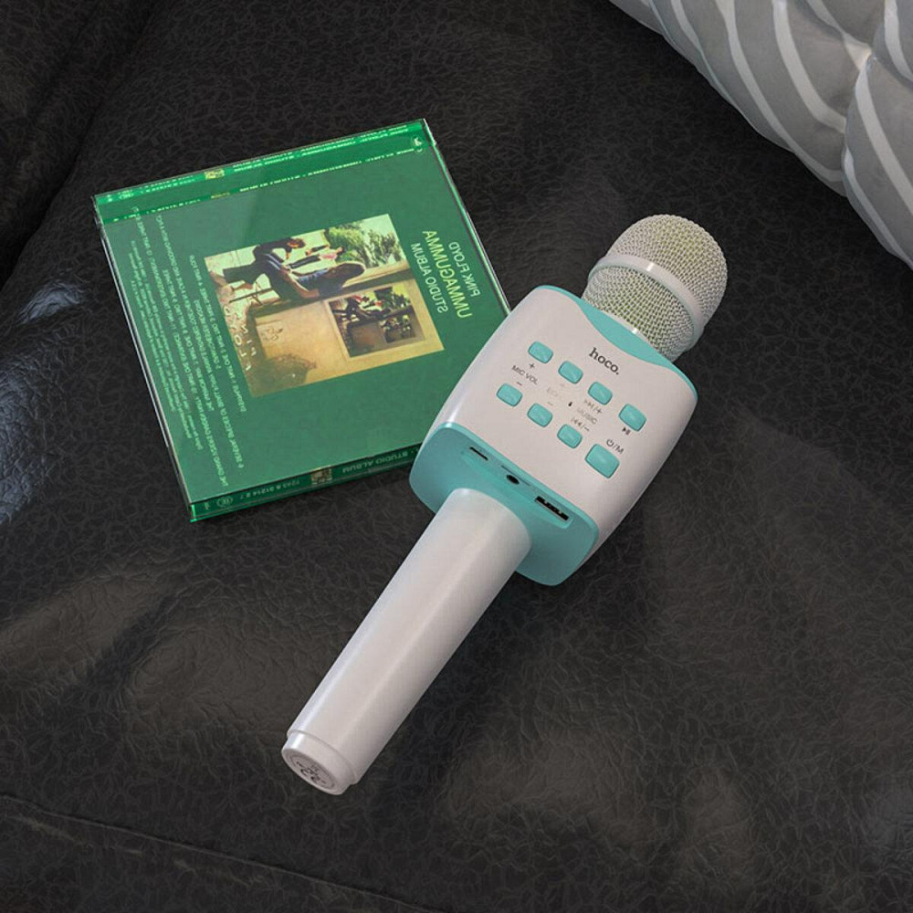 Портативна акустика HOCO BK5 Cantando karaoke microphone Blue 6931474742308 Одеса - фото 5
